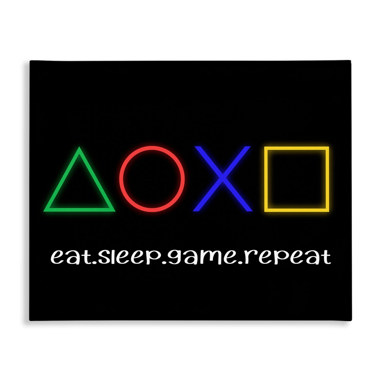 Stupell Industries Neon Gaming Symbols & Words Canvas, design by Christine Simpson Art